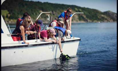 group on boat